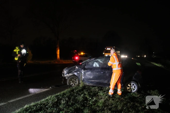 Bestuurder gevlucht na eenzijdig ongeval