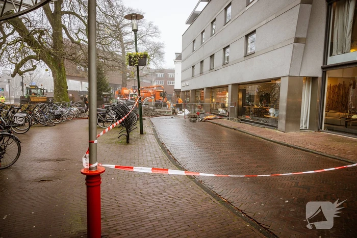 Winkelstraat afgesloten door waterleidingbreuk