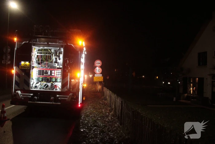 Schoorsteenbrand bij woonboerderij
