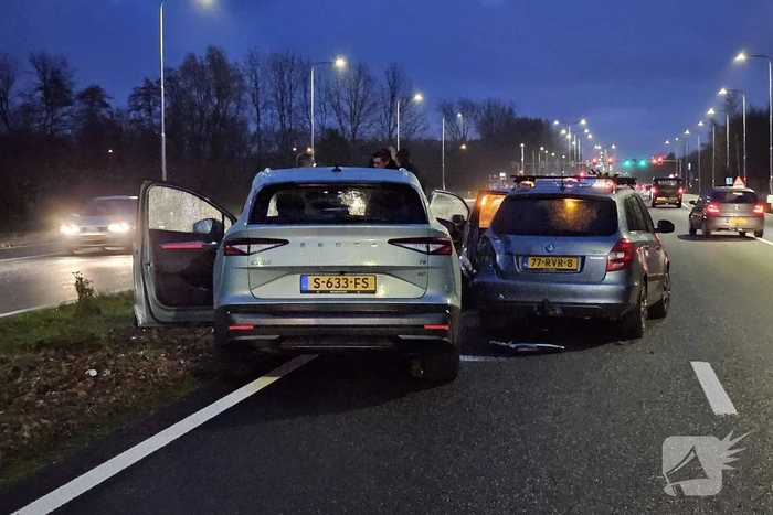 Vier voertuigen betrokken bij ongeval