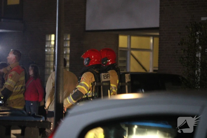 Brand op galerij van flat