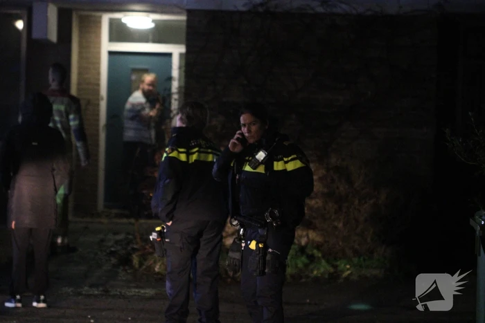 Brand op galerij van flat