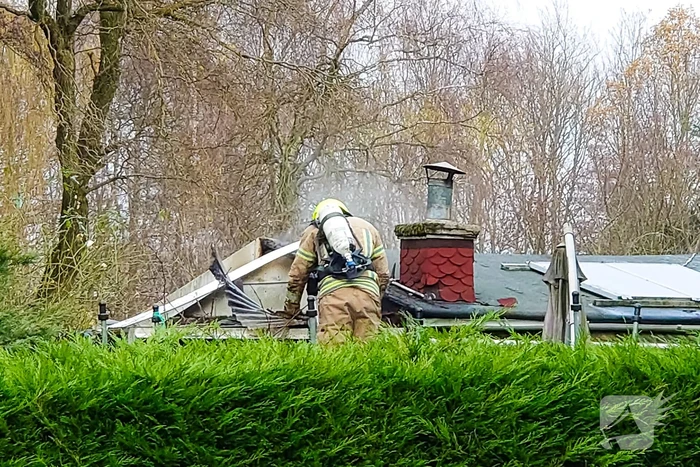 Brand in tuinhuis op volkstuincomplex