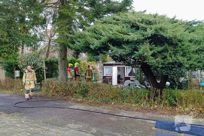 Brand in tuinhuis op volkstuincomplex