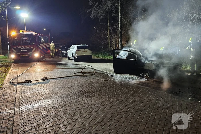 Voertuig beschadigd bij brand