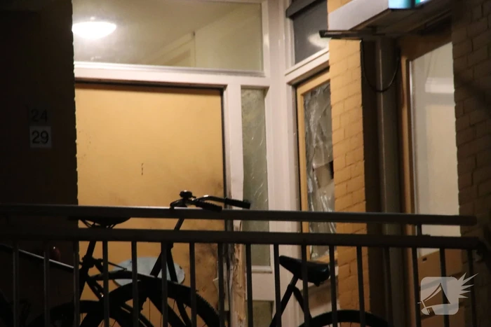 Schade door explosie bij woning