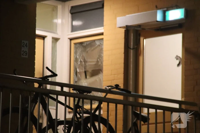 Schade door explosie bij woning