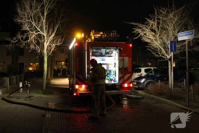 Brand in ondergrondse vuilcontainer