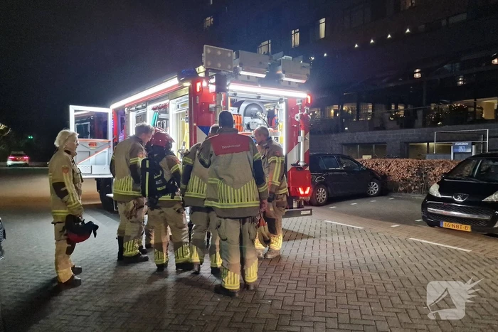 Brandweer controleert sauna van hotel op brand