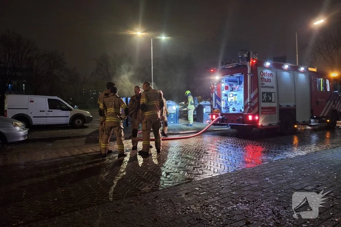 Brand in ondergrondse container