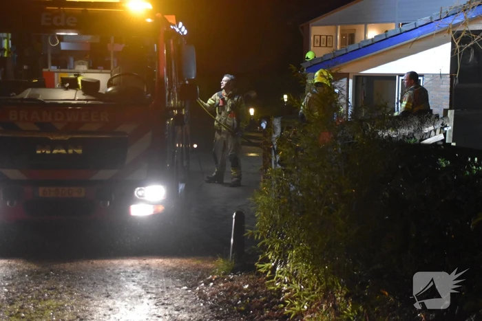Containerhok verwoest door brand