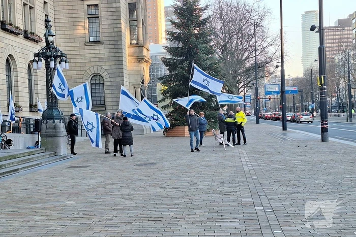 Pro Israel demonstratie voor stadhuis