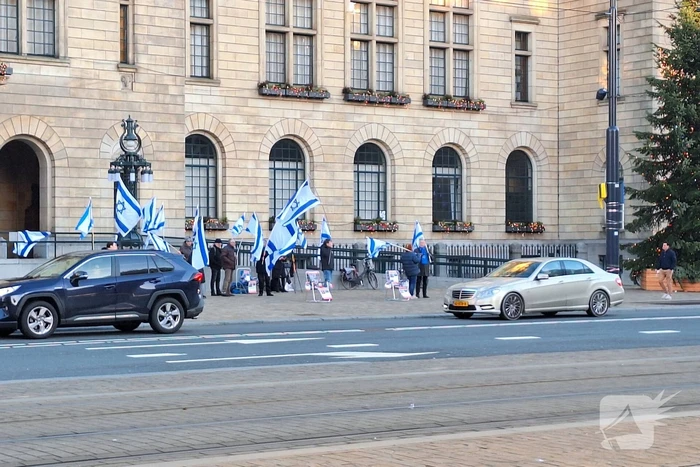 Pro Israel demonstratie voor stadhuis
