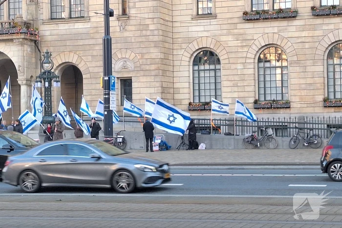 Pro Israel demonstratie voor stadhuis