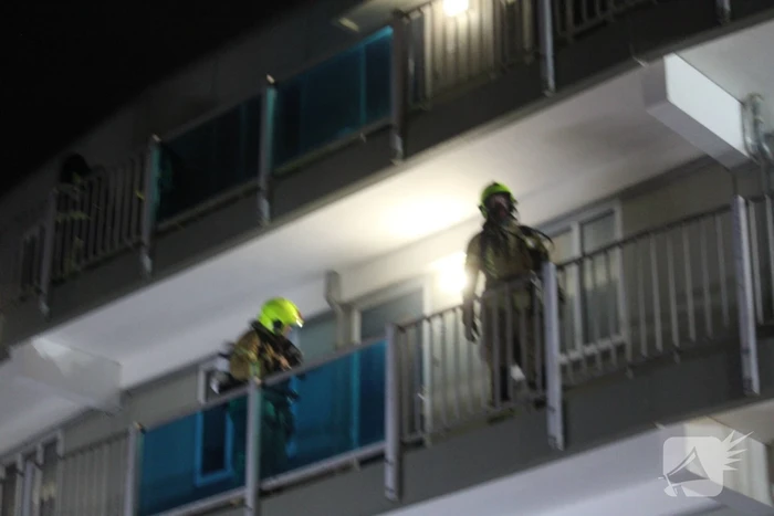 Grote brand op balkon van appartement