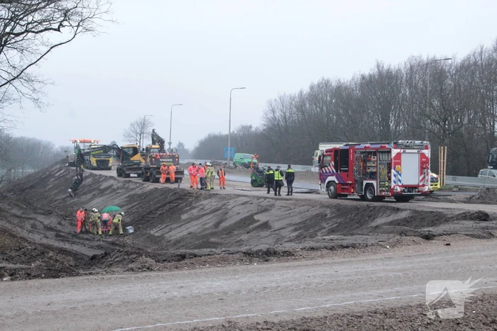 Persoon gevallen bij wegwerkzaamheden