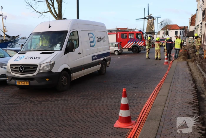 Gasleiding geraakt tijdens aanleg glasvezelkabels