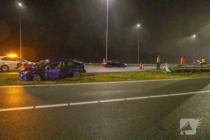 Flinke schade bij botsing op snelweg