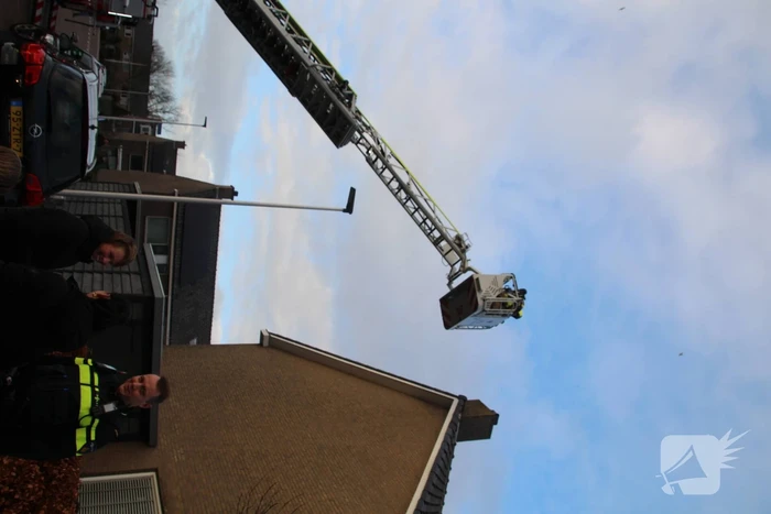 Schoorsteenbrand trekt veel bekijks