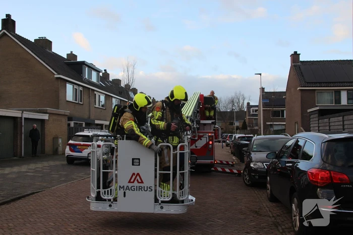 Schoorsteenbrand trekt veel bekijks