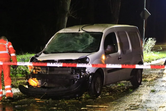 Voertuigen zwaar beschadigd door omgevallen boom