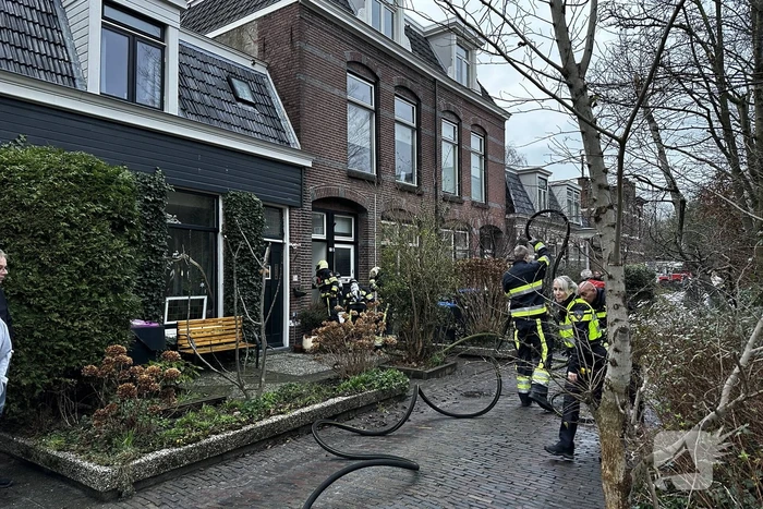 Magnetron vat vlam in woning