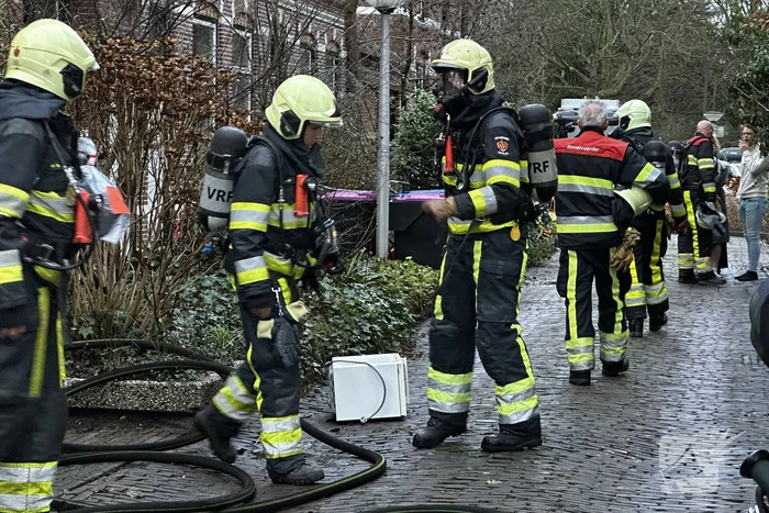 Magnetron vat vlam in woning