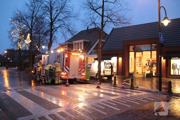 Kelder van modezaak onder water