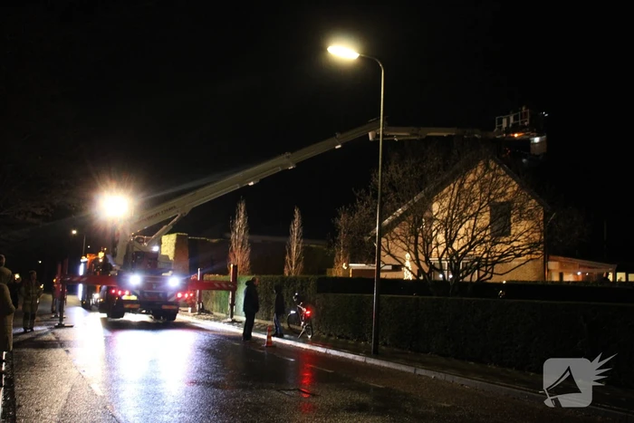 Brand in schoorsteen van vrijstaande woning