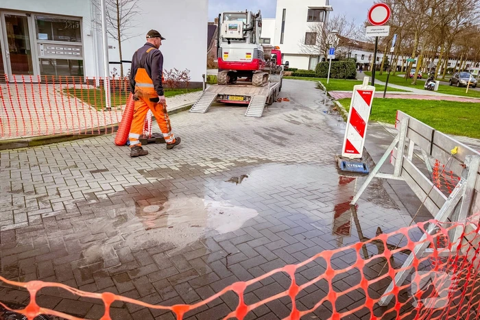 Waterleidingbreuk nabij 'Urban Villa' zorgt even voor minder drinkwater