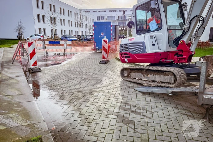 Waterleidingbreuk nabij 'Urban Villa' zorgt even voor minder drinkwater