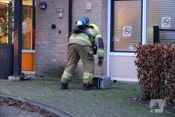 Rookontwikkeling door brand in magnetron in woon-zorgcomplex