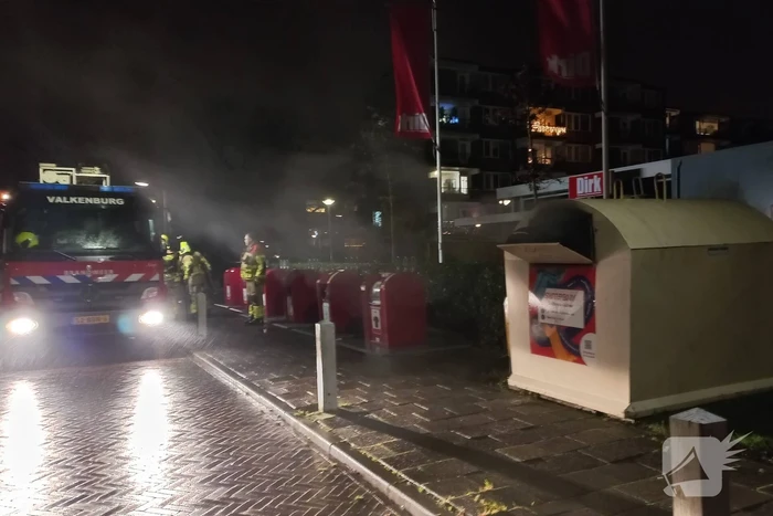 Kledingcontainer uitgebrand