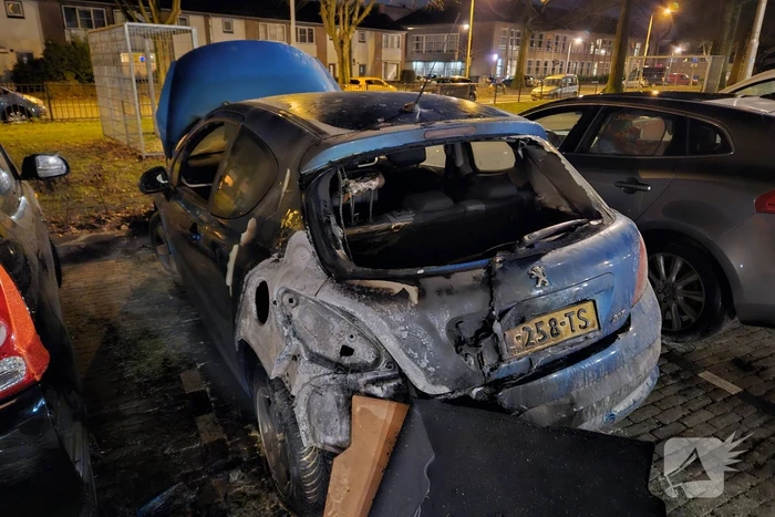 Voertuig verwoest na brand