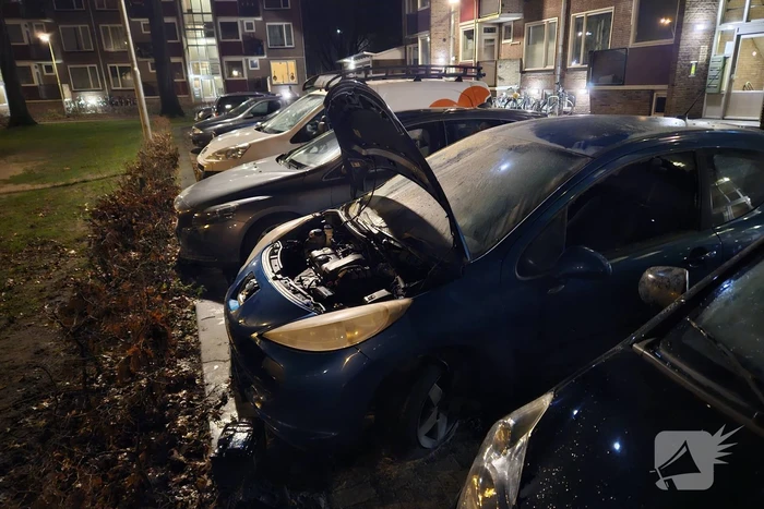 Voertuig verwoest na brand