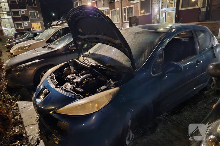 Voertuig verwoest na brand