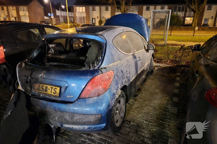 Voertuig verwoest na brand