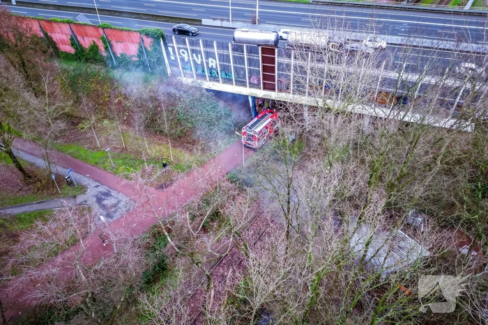 Schuur in volkstuin afgebrand