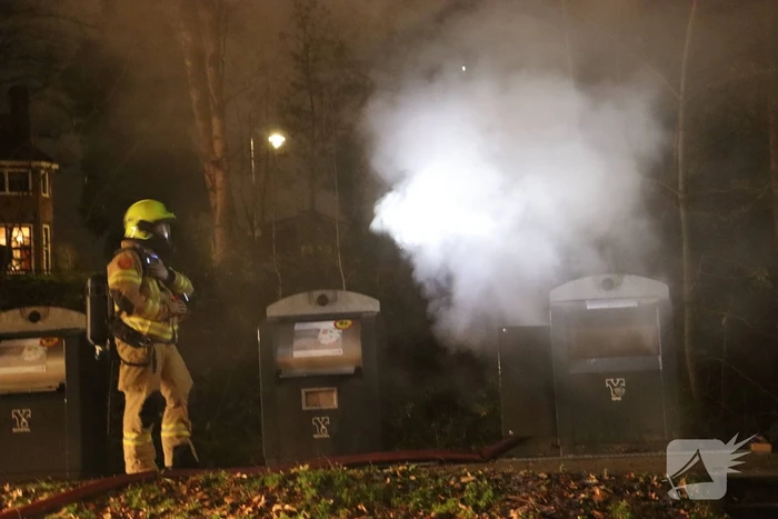 Veel rookontwikkeling bij brand in container