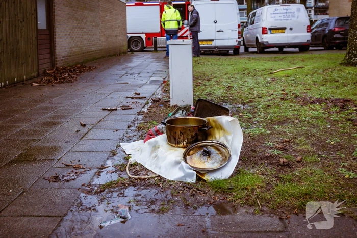 Vergeten pan zorgt voor brand