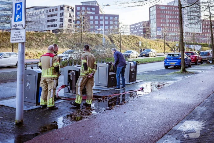Brand in ondergrondse container