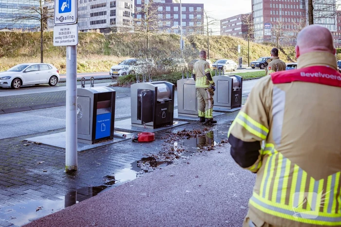 Brand in ondergrondse container