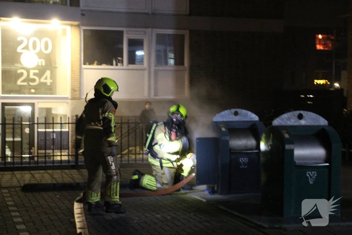 Brand in ondergrondse container