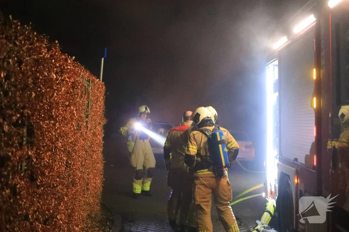 Auto verwoest door brand