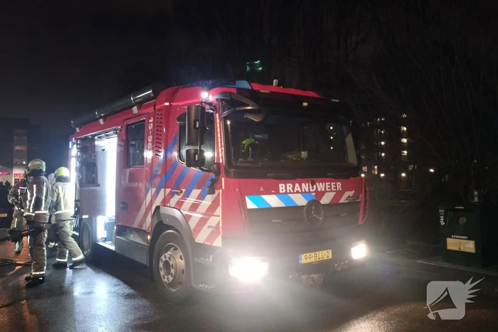 Geparkeerde bestelbus volledig uitgebrand