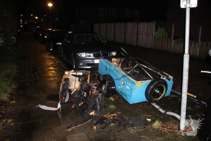 Brandende aanhanger snel geblust