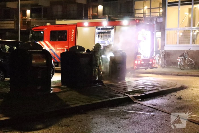 Rookontwikkeling door brand in ondergrondse container