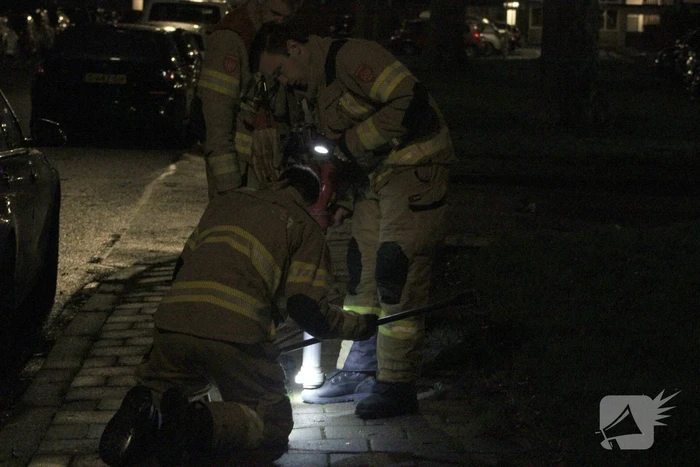 Rookontwikkeling door brand in ondergrondse container