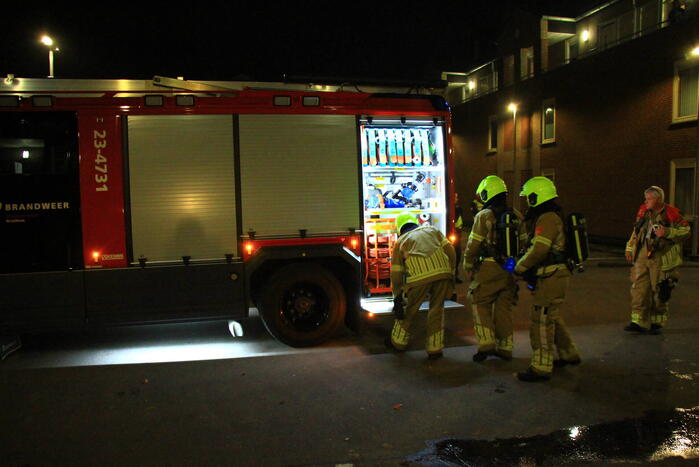 Veel rook bij brand in container