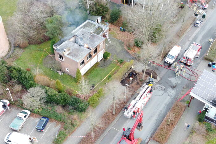 Forse brand in woning